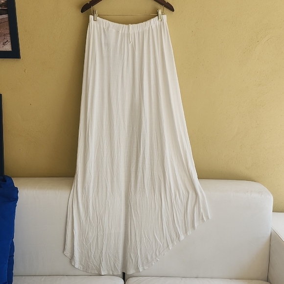 NWT Peace Love Word Boheme White Gabi Maxi Skirt with Slit Pantotene #1 - Picture 5 of 11